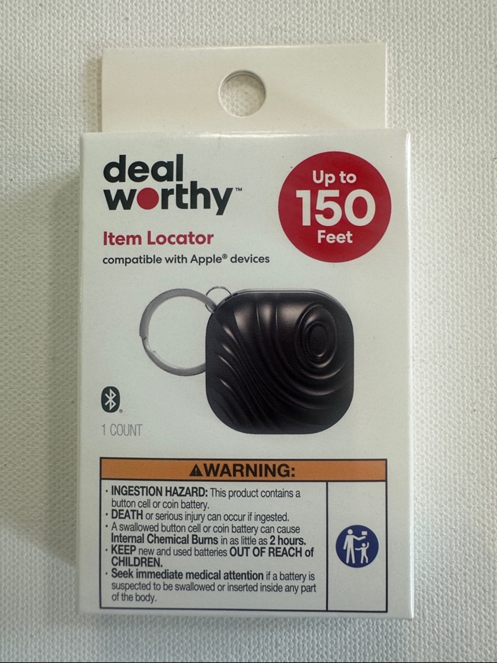 Black Item Locator - Bluetooth Key Finder